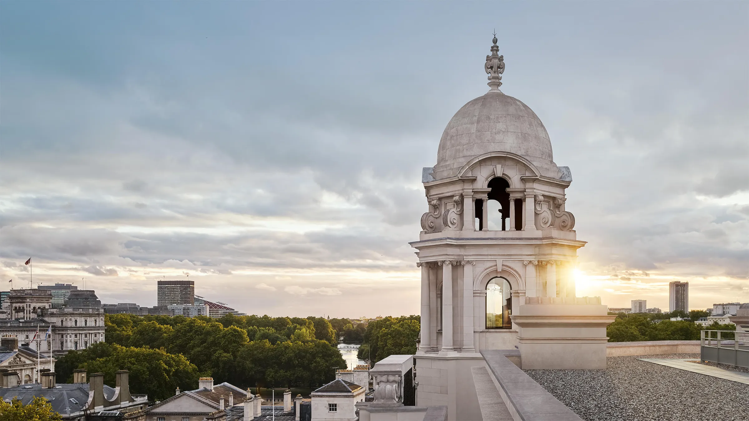 Rooftop: One of the four corner cupolas